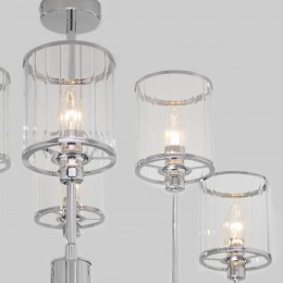 Потолочная люстра со стеклянными плафонами 60144/6 хром Eurosvet