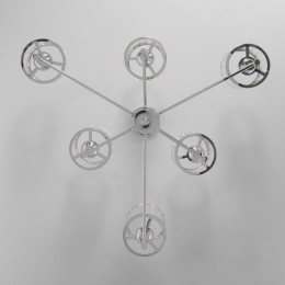 Потолочная люстра со стеклянными плафонами 60144/6 хром Eurosvet