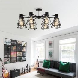 Потолочная люстра в стиле лофт 70107/5 черный Eurosvet