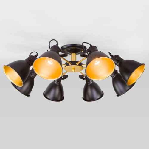 Потолочная люстра с поворотными рожками 70112/8 черный Eurosvet