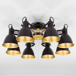 Потолочная люстра с поворотными рожками 70112/8 черный Eurosvet