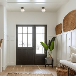 Потолочный светильник со стеклянным плафоном 11034 Lava Brown TK Lighting