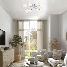 Потолочный светильник со стеклянными плафонами 30125/8 хром Eurosvet