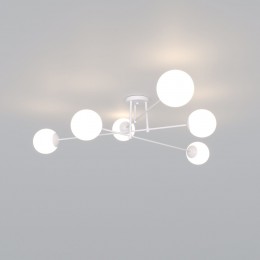 Потолочный светильник со стеклянными плафонами 30181/6 белый Eurosvet