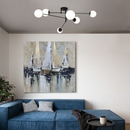 Потолочный светильник со стеклянными плафонами 30181/6 черный Eurosvet