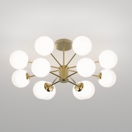 Потолочный светильник со стеклянными плафонами 502002/12 латунь Eurosvet