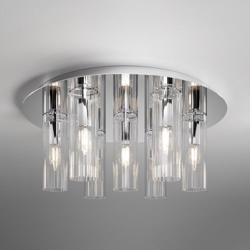Потолочный светильник со стеклянными плафонами 502111/7 хром Eurosvet