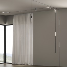 Slim Magnetic Трековый подвесной светодиодный светильник 12W 4200K Amend чёрный 85519/01 Elektrostandard