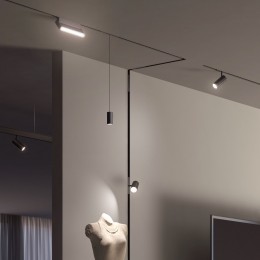 Slim Magnetic Трековый подвесной светодиодный светильник 7W 4200K Amend чёрный 85518/01 Elektrostandard