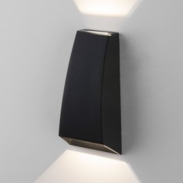 Уличный настенный светодиодный светильник 1016 TECHNO черный Elektrostandard
