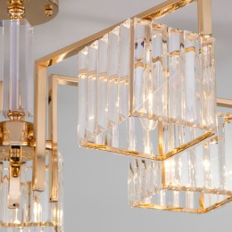 Умный потолочный светильник 10126/5 золото/прозрачный хрусталь Strotskis Smart (10117/5) Eurosvet