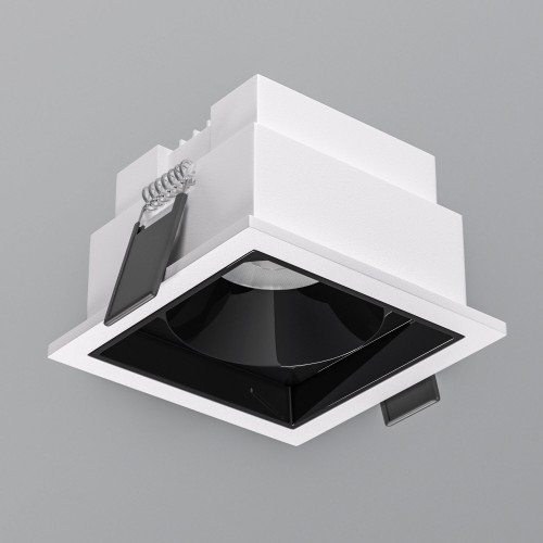 Встраиваемый потолочный светильник 10W 4000K белый/чёрный 25085/LED Elektrostandard