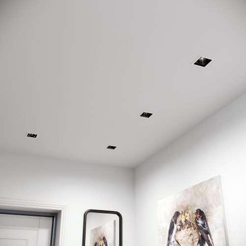 Встраиваемый потолочный светильник 10W 4000K белый/чёрный 25085/LED Elektrostandard