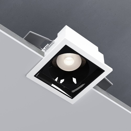 Встраиваемый потолочный светильник 10W 4000K белый/чёрный 25085/LED Elektrostandard