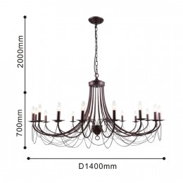 Подвесная люстра 2590-18P