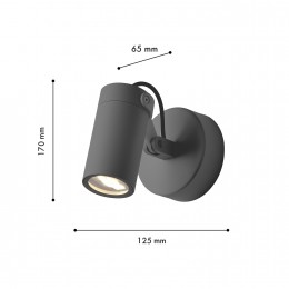 Уличный настенный светильник 4807-1W