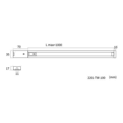 Накладной шинопровод Practica 2201-TW-100