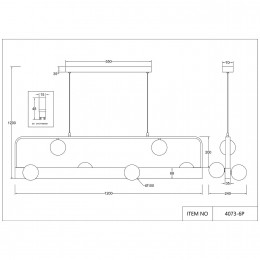 Подвесная люстра 4073-6P