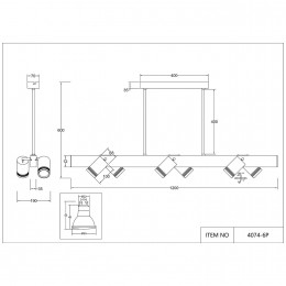 Подвесная люстра 4074-6P