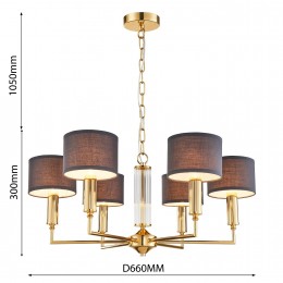 Подвесная люстра 2609-6P