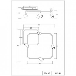 Потолочный светильник 4070-4U