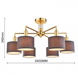Потолочная люстра 2612-6P