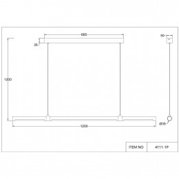 Подвесная люстра 4111-1P
