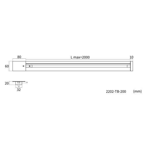 Врезной шинопровод Practica 2202-TB-200