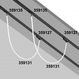 Трековый однофазный трехжильный адаптер для светильников 359128-359133 NOVOTECH 359127