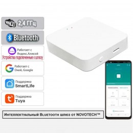 Интеллектуальный Bluetooth-шлюз Tuya Smart Life для умного дома 2,4ГГц NOVOTECH 359457