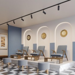 Светильник трехфазный трековый светодиодный с переключателем цветовой темперетуры и мощности NOVOTECH 359584