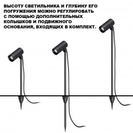 Светильник грунтовый светодиодный с переключателем цветовой температуры и мощности NOVOTECH 359713