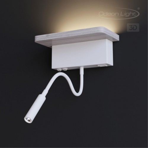 Настенный светильник-полка с подсветкой/USB ODEON LIGHT 3869/8WL