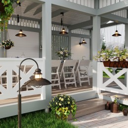 Уличный настенный светильник IP44 ODEON LIGHT 4164/1WA