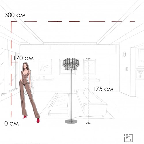 10438F Торшер LOFT IT Boucle