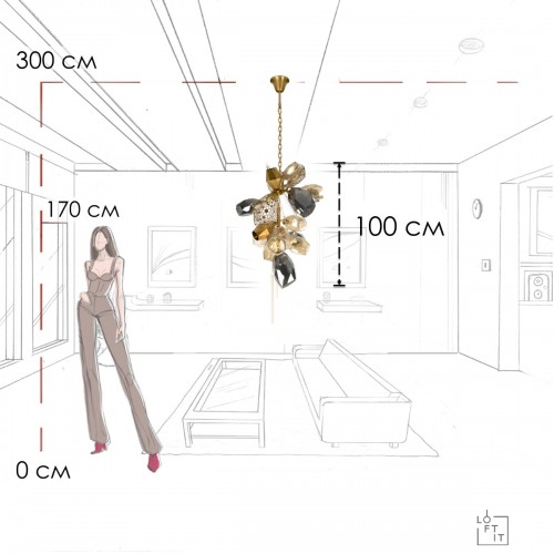 10401/600M Подвесная люстра LOFT IT Britannica