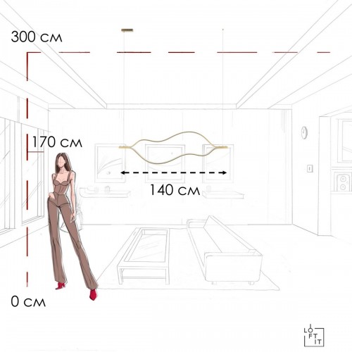 10403/1400 AB Подвесной светильник LOFT IT Tape Light
