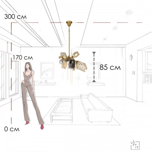 10401/600S Подвесная люстра LOFT IT Britannica