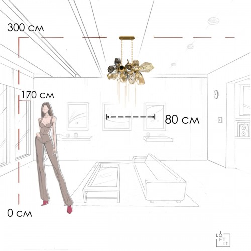 10401/800L Подвесная люстра LOFT IT Britannica