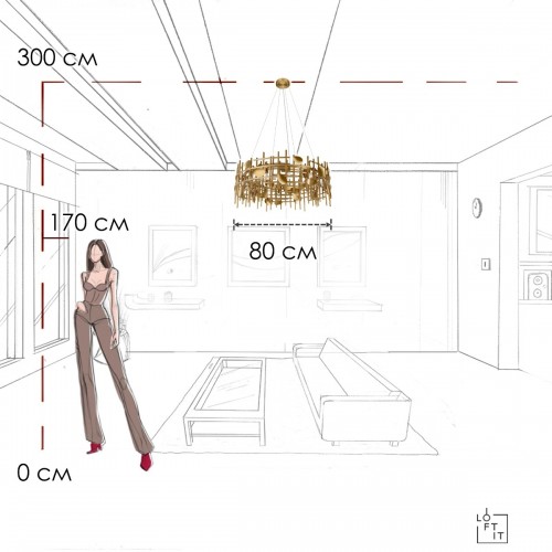10396/800C Подвесной светильник LOFT IT Escama