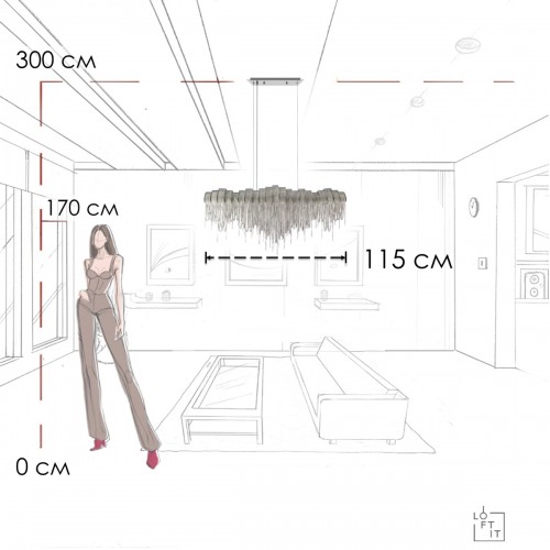10404/1150L SN Подвесная люстра LOFT IT Volver