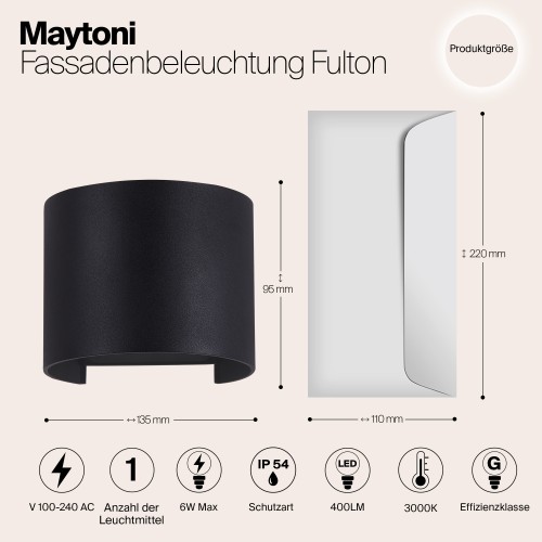 Архитектурная подсветка  Maytoni Outdoor Fulton O573WL-L6B