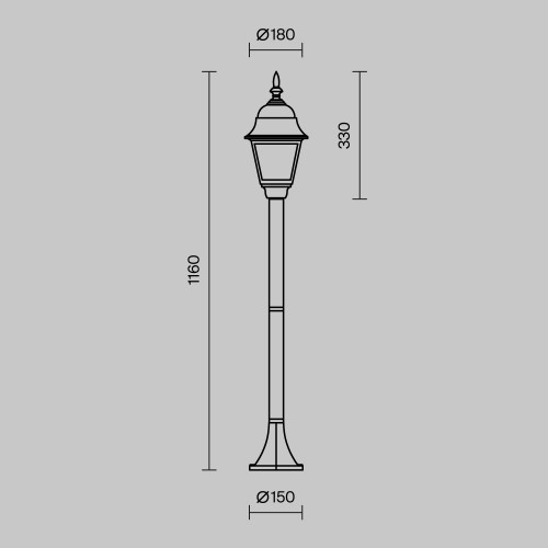 Ландшафтный светильник  Maytoni Outdoor Abbey Road O003FL-01B
