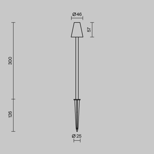 Ландшафтный светильник  Maytoni Outdoor Cane O504FL-L1B3K