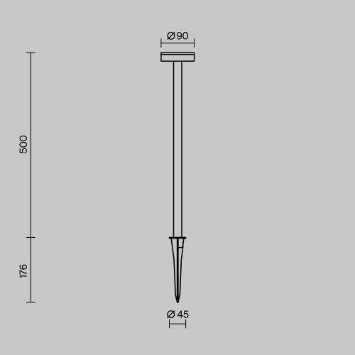 Ландшафтный светильник  Maytoni Outdoor Stake O503FL-L4B3K1