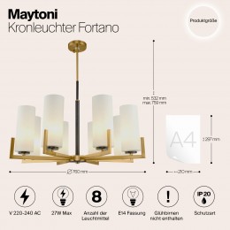Люстра Maytoni Fortano MOD089PL-08BS