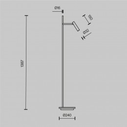 Напольный светильник (торшер) Maytoni Estudo Z010FL-L8B3K