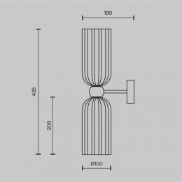 Настенный светильник (бра) Maytoni Antic MOD302WL-02CG