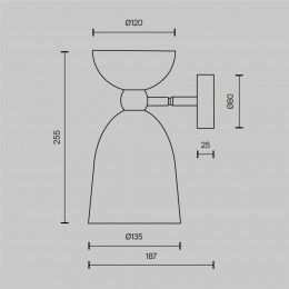 Настенный светильник (бра) Maytoni Cloches MOD113WL-01W