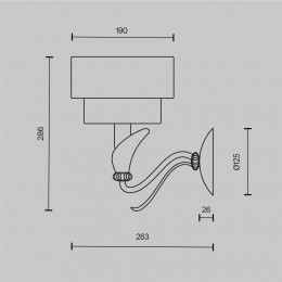 Настенный светильник (бра) Maytoni Lillian H311-01-G